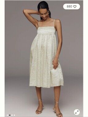 Mare Mare Square-Neck Babydoll Midi Dress